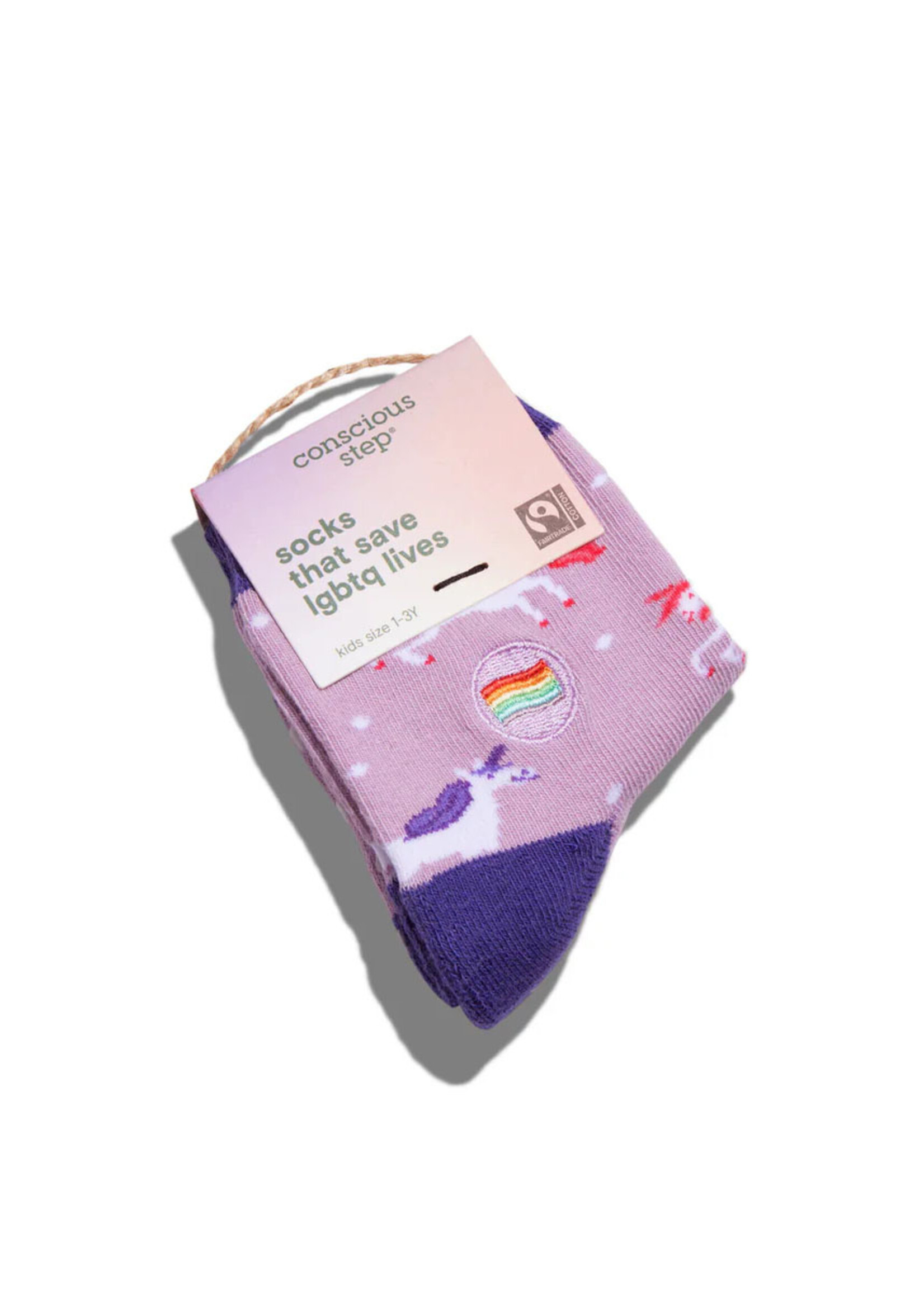 Conscious Step Kids Unicorn Socks that Save LGBTQ Lives - Toddler