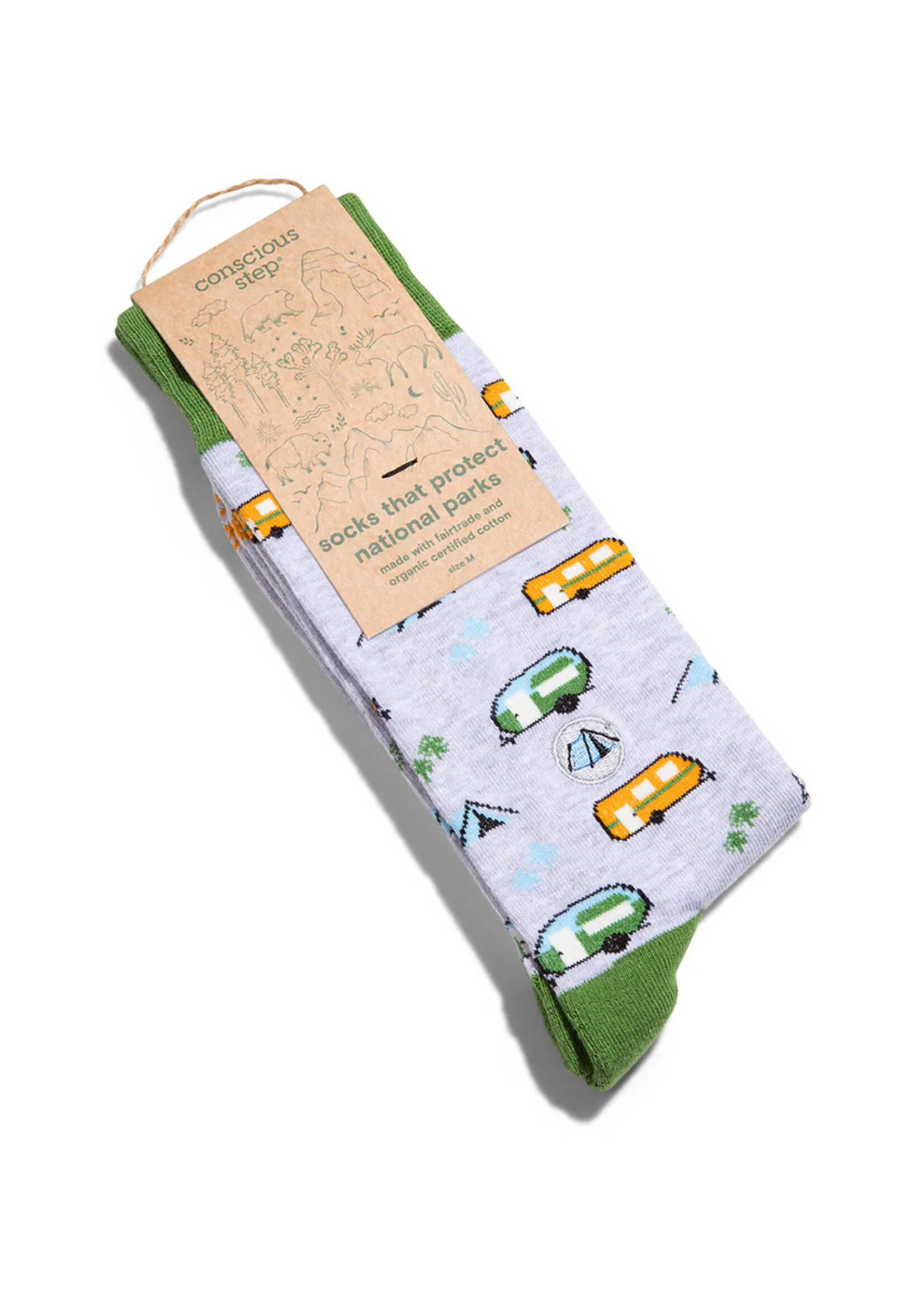 Conscious Step Men's Camper Socks - Protect National Parks