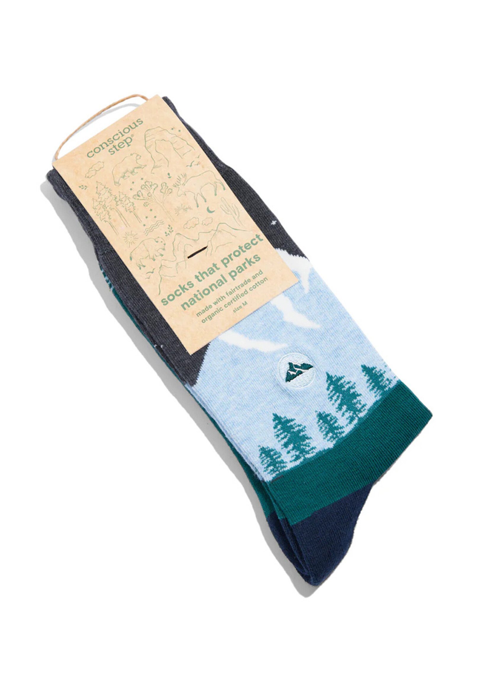 Conscious Step Men's Mountain Socks - Protect National Parks