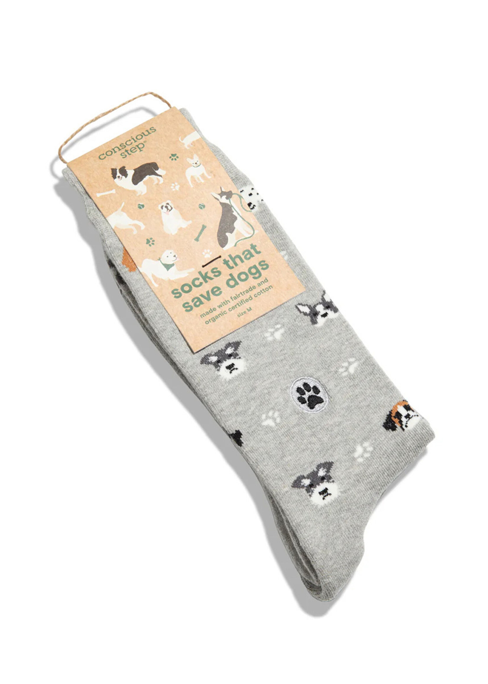 Conscious Step Women's Hound Dog Socks - Gray