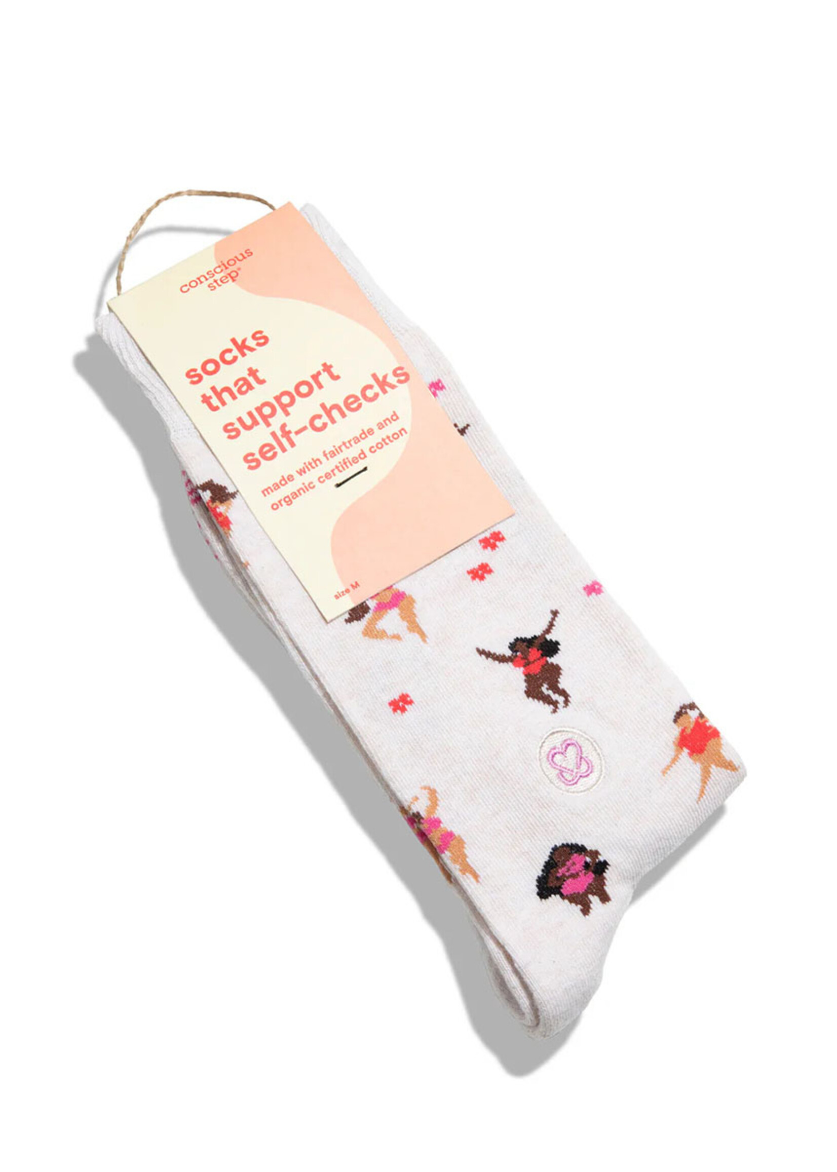 Conscious Step Women's Happy Ladies Socks - Support Self-Checks
