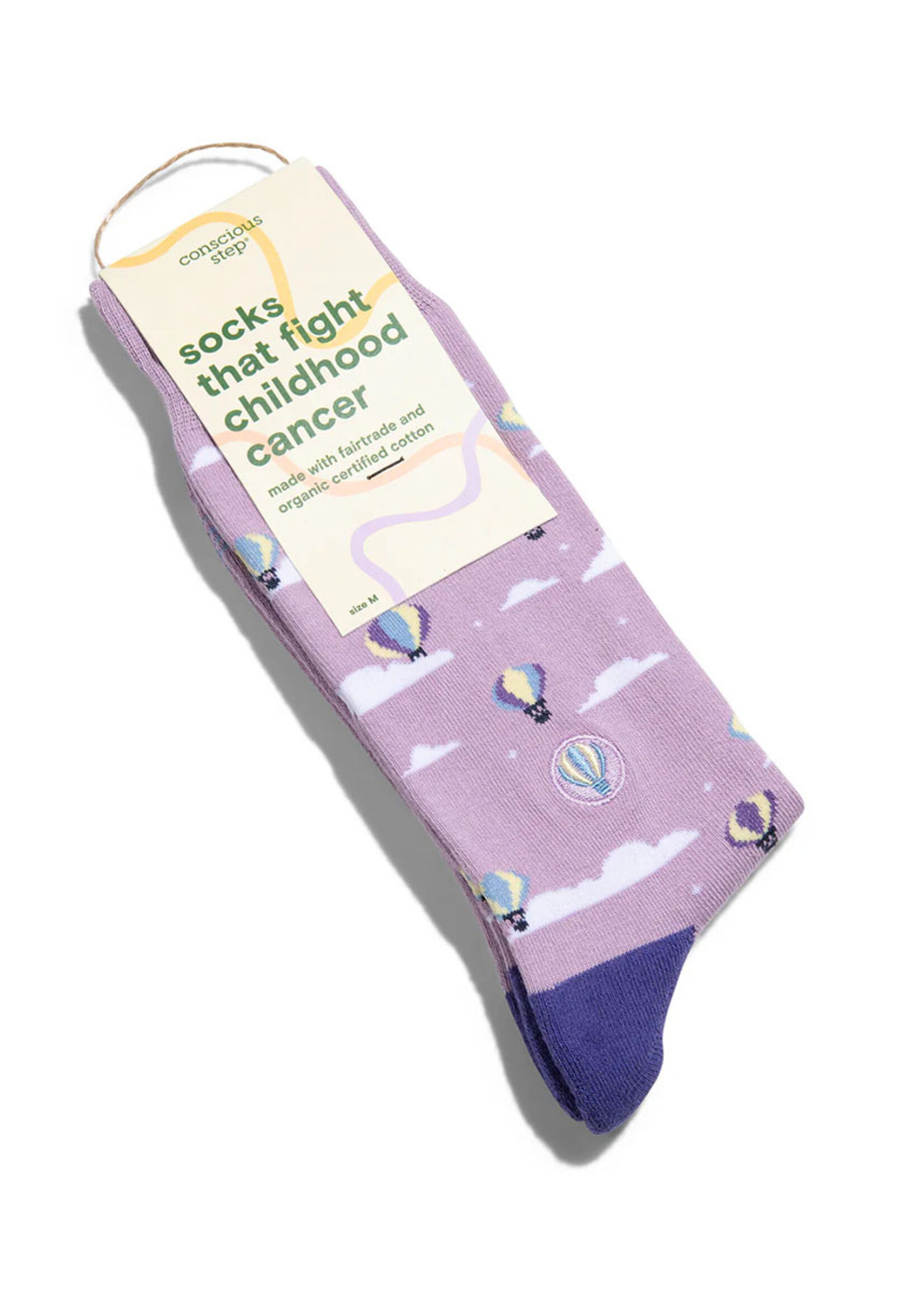 Conscious Step Men's Air Ballon Socks - Fight Childhood Cancer