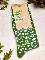 Conscious Step Men's Leafy Socks that Plant Trees - Green