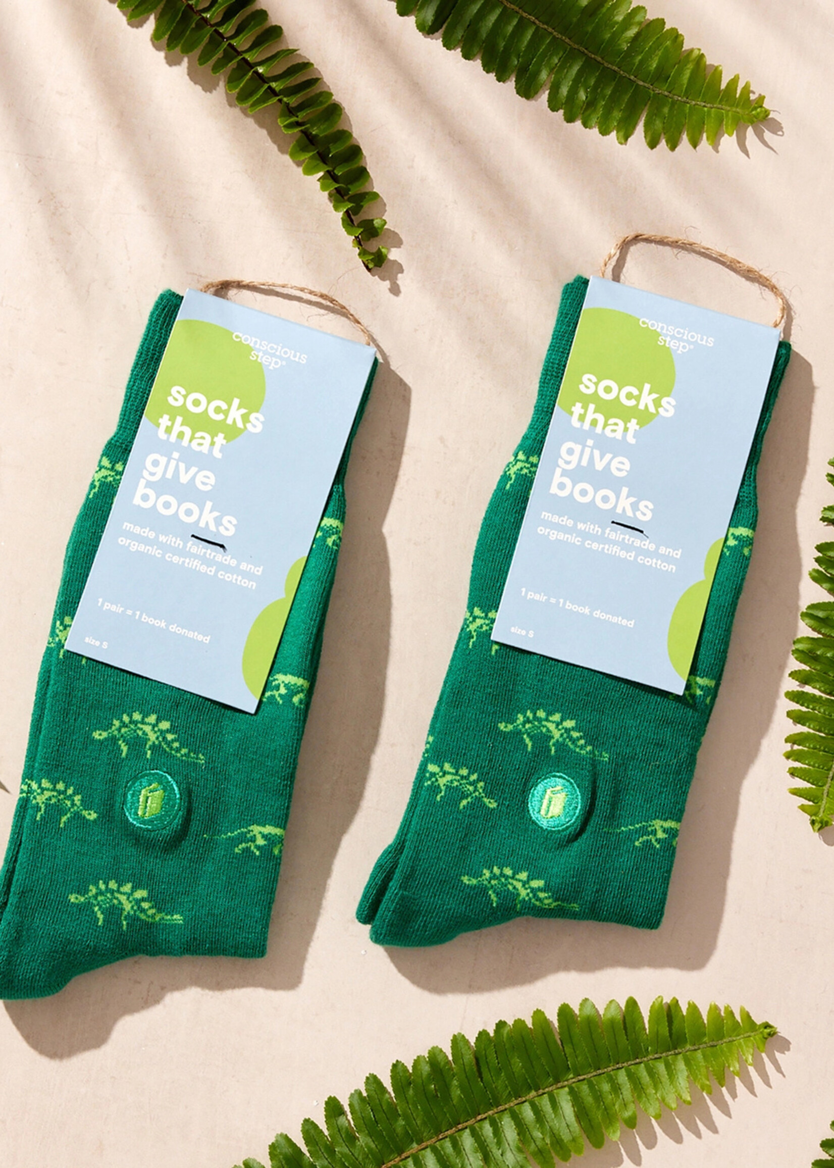 Conscious Step Men's Green Dinosaurs that Give Book