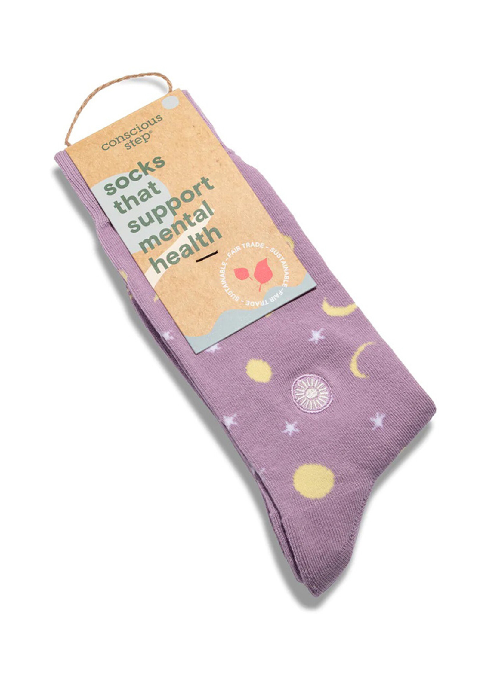 Conscious Step Men's Purple Moon Phase Socks