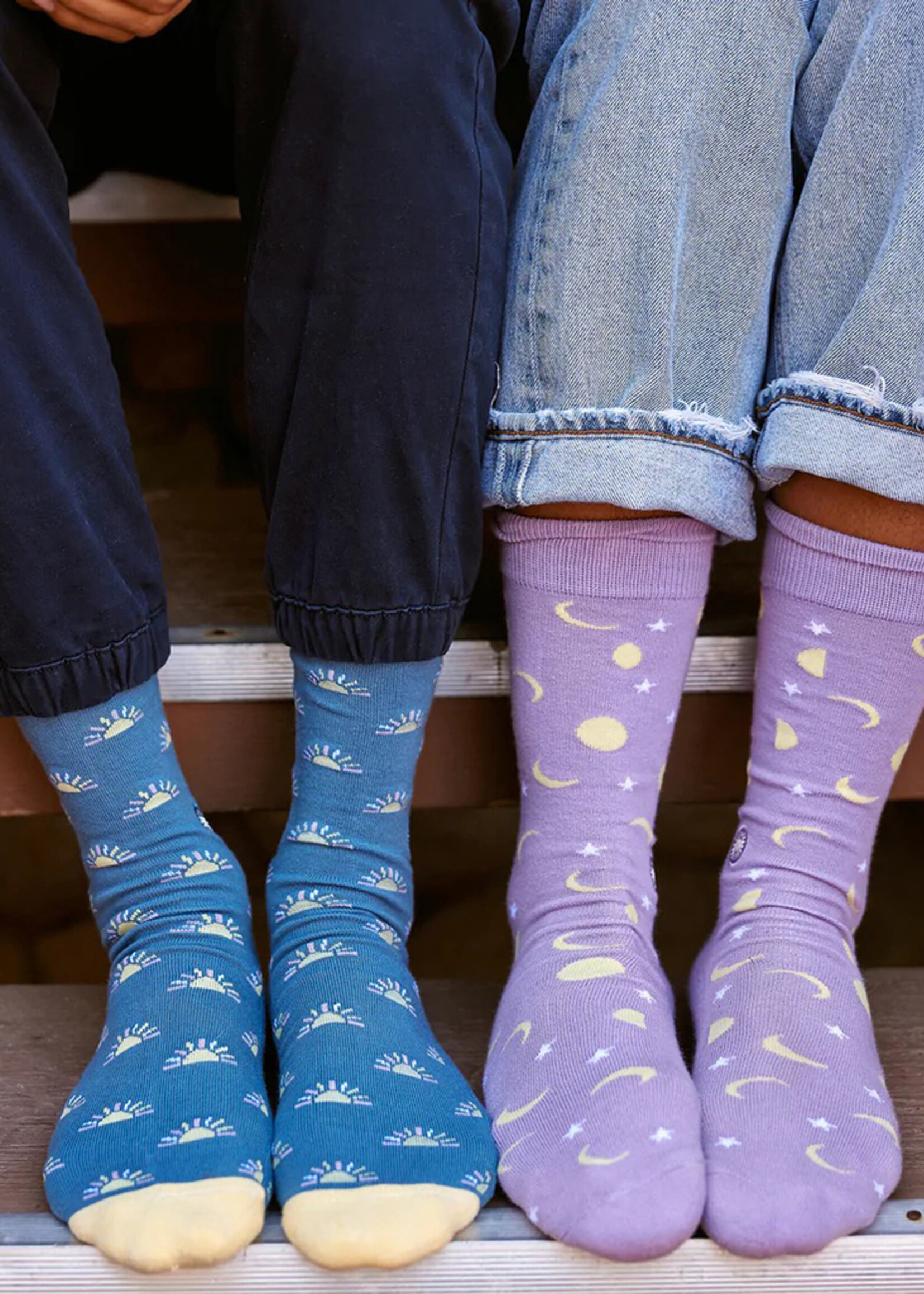 Conscious Step Men's Purple Moon Phase Socks