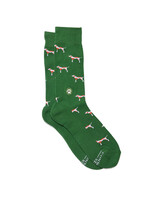 Conscious Step Women's Spotted Dog Socks - Green