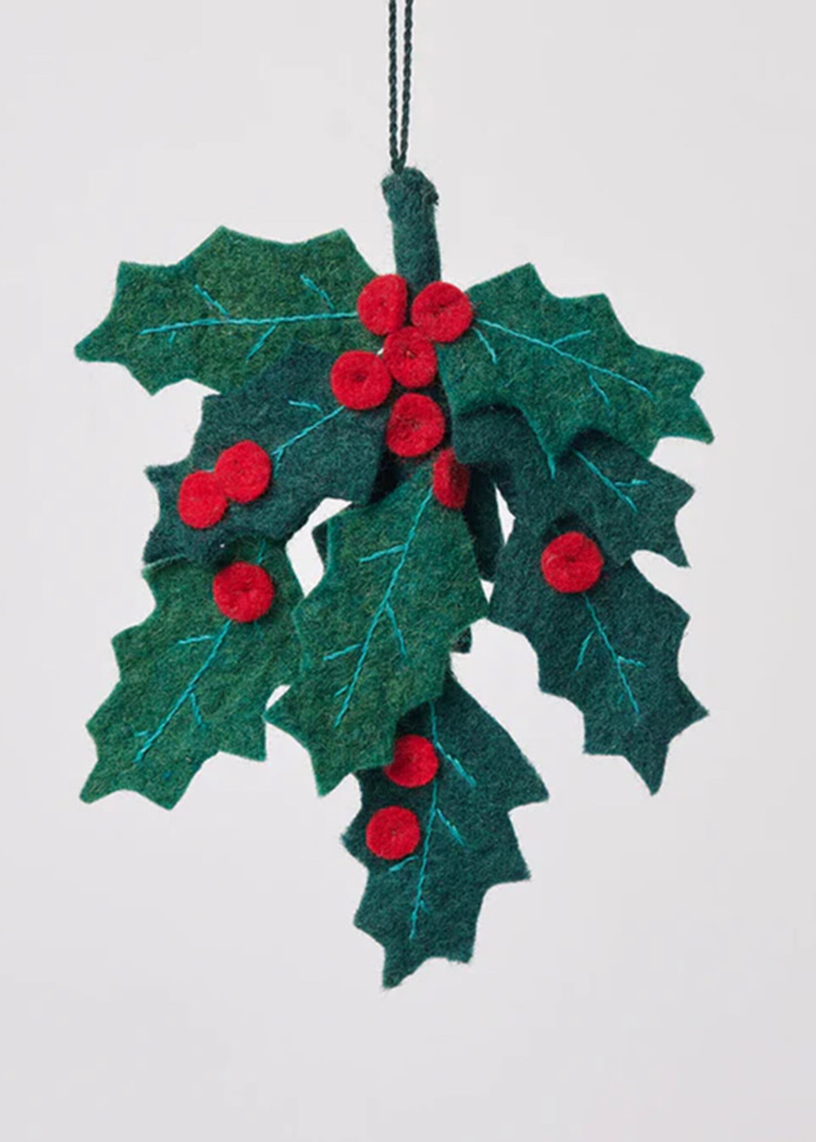 Craftspring Felt Festive Holly Ornament