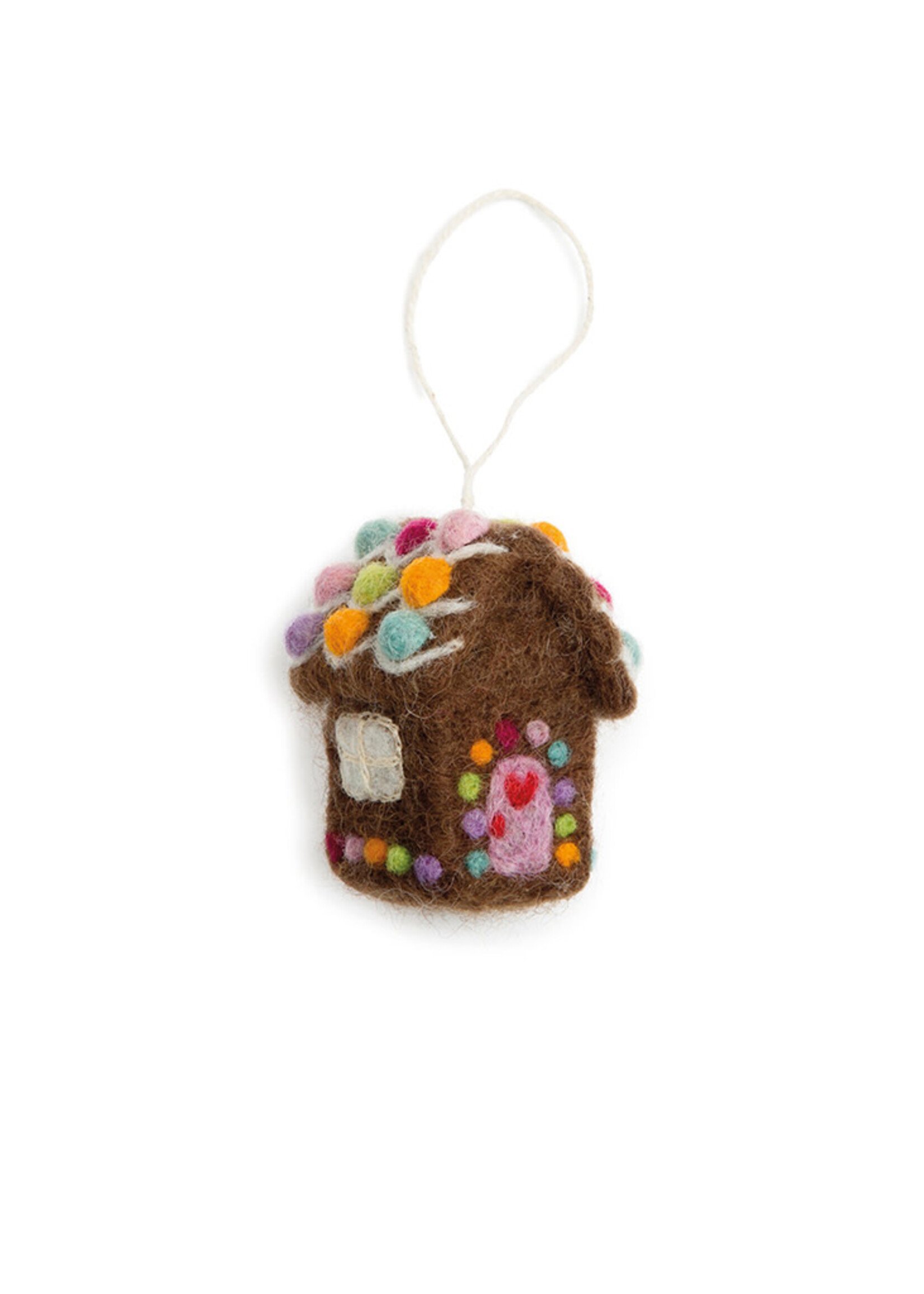 Gry and Sif Mini Felt Gingerbread House Ornament