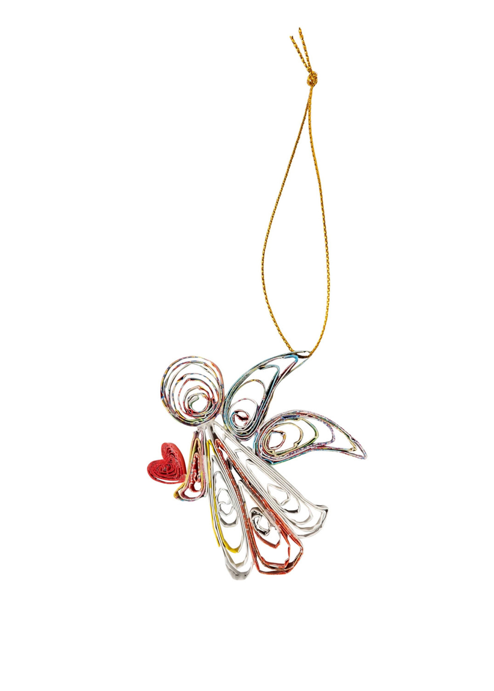 Ten Thousand Villages Quilled Angel Ornament