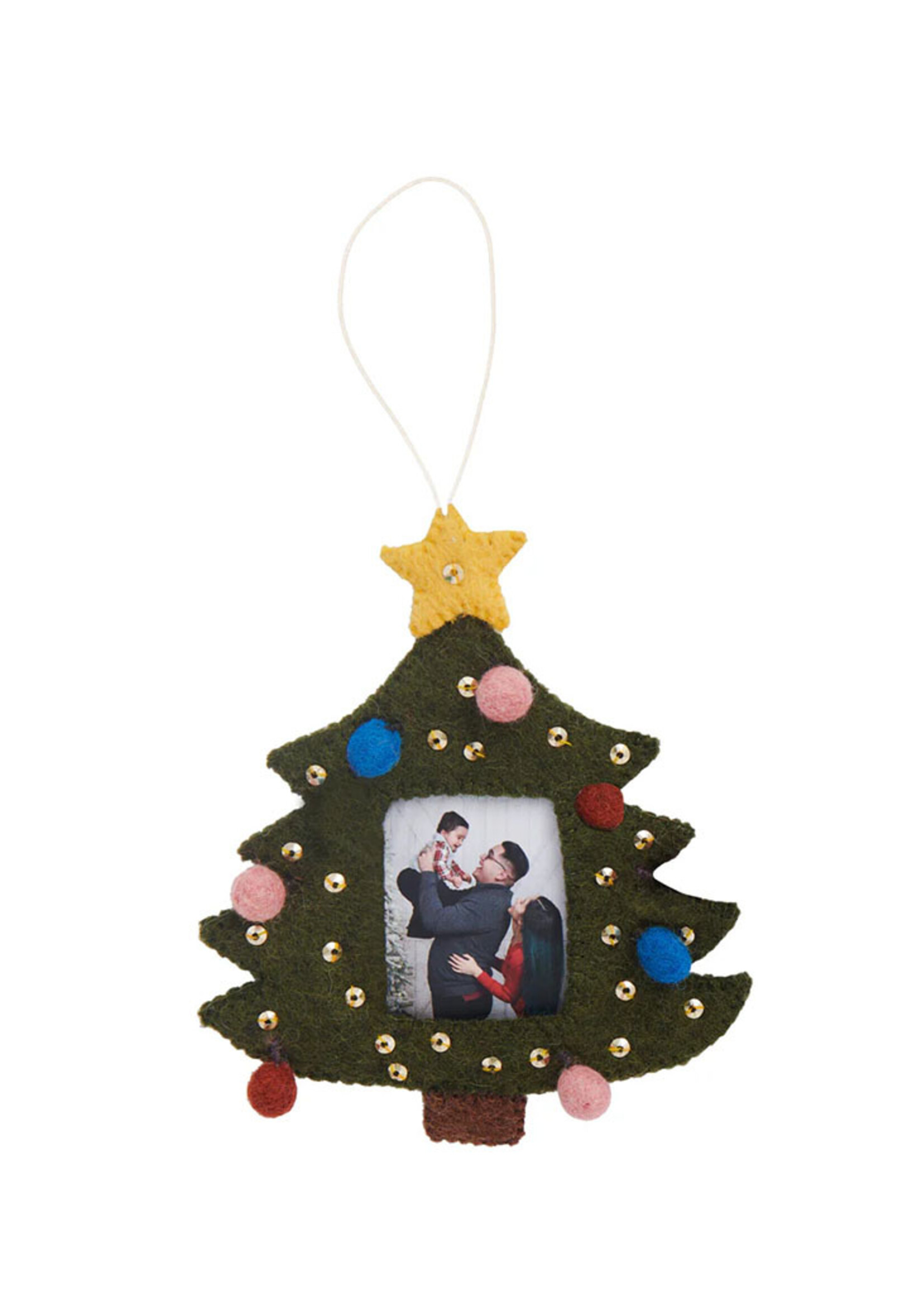 Global Goods Partners Felt Picture Frame Christmas Tree Ornament