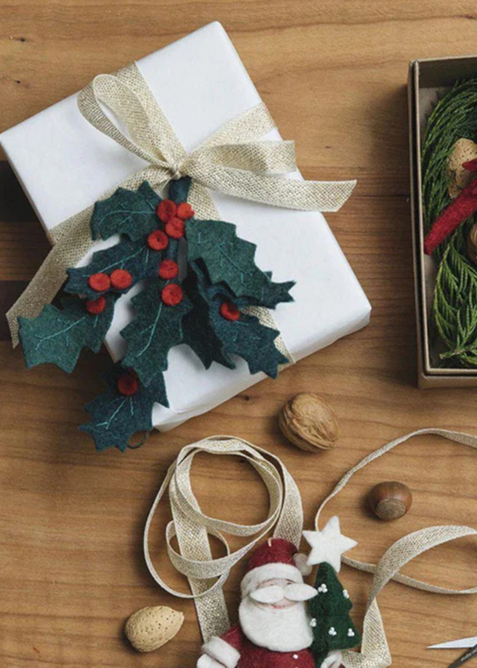 Craftspring Felt Festive Holly Ornament
