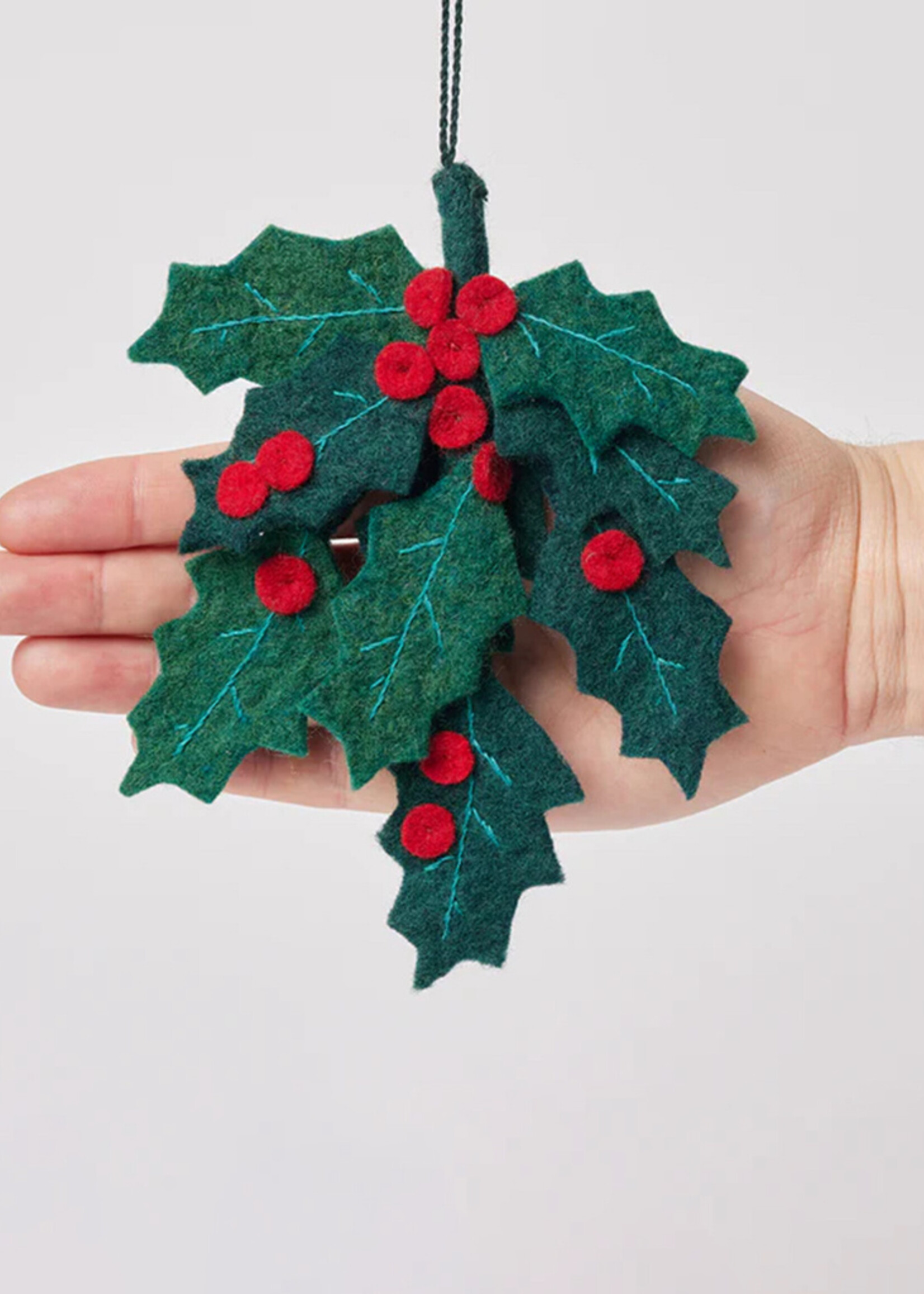 Craftspring Felt Festive Holly Ornament