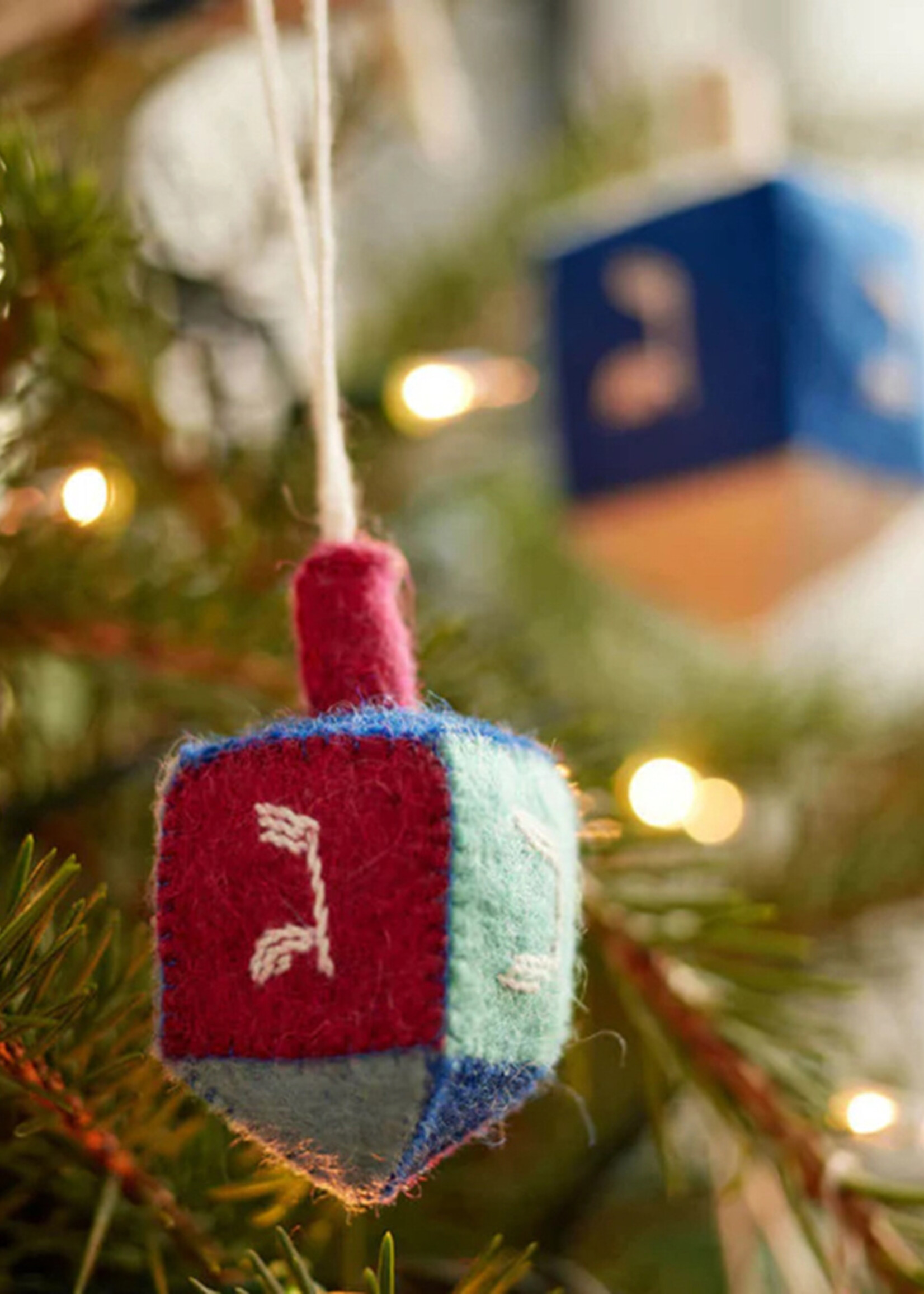 Craftspring Felt Spinning Dreidel Ornament