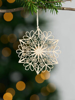 Ten Thousand Villages Quilled Cream Snowflake Ornament