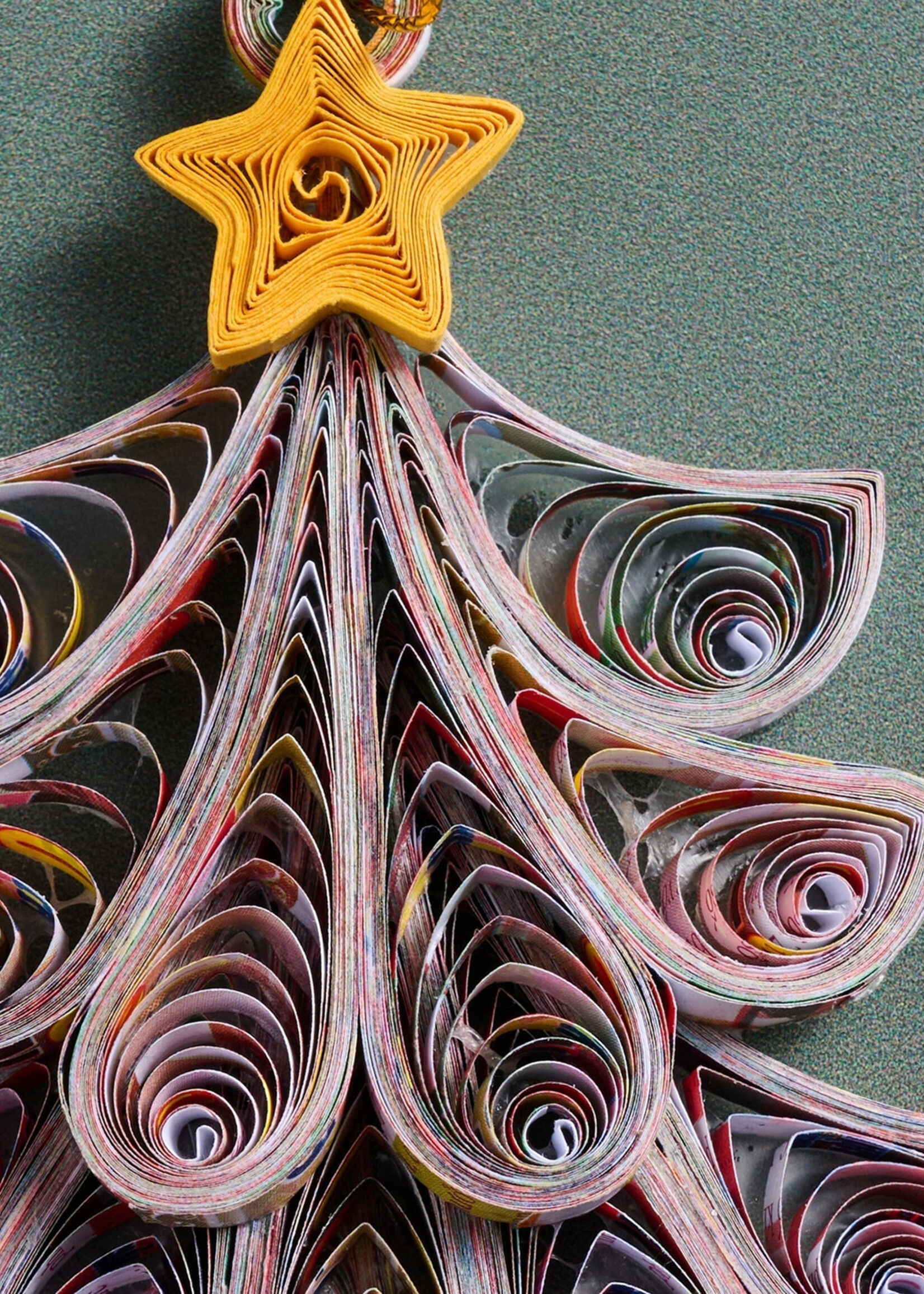 Ten Thousand Villages Quilled Fancy Tree Ornament
