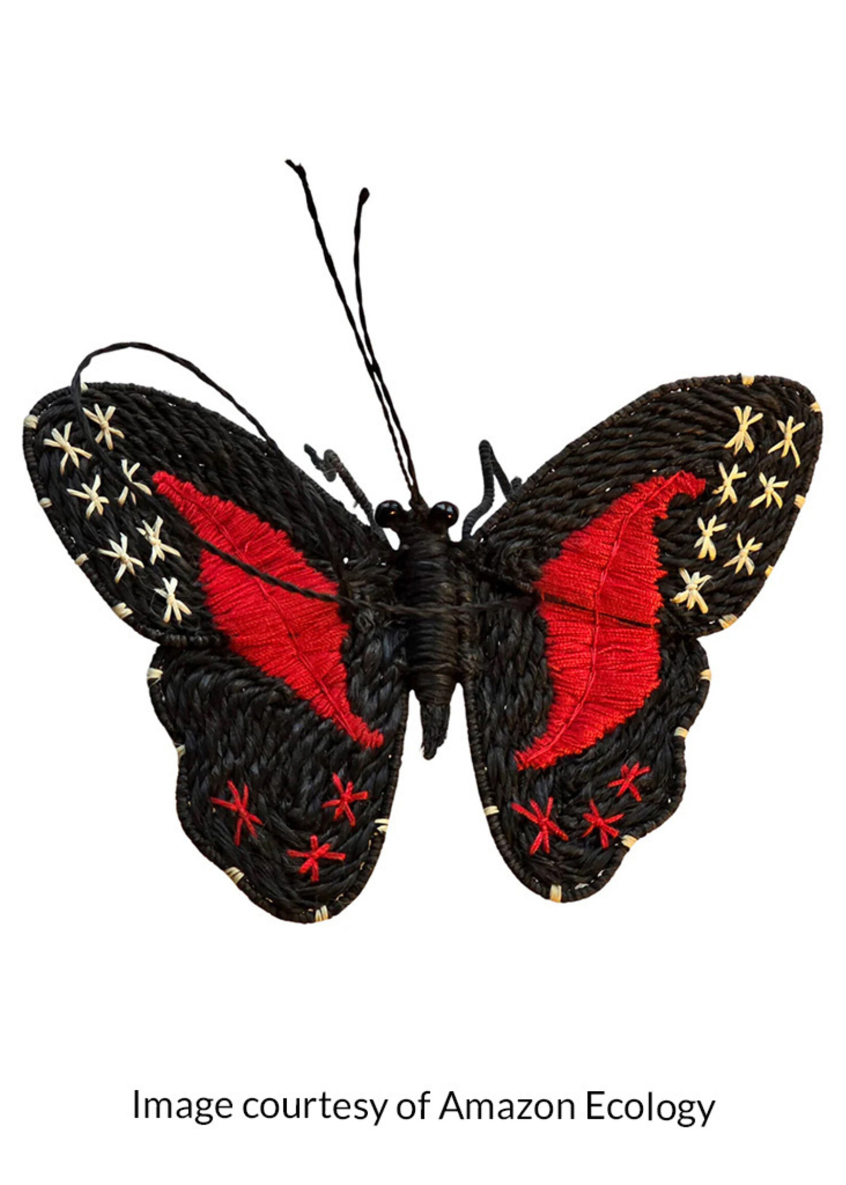 Amazon Ecology Scarlet Peacock Butterfly Ornament