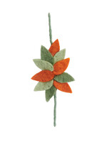 Global Goods Partners Felt Leaf Gift Wrap Topper