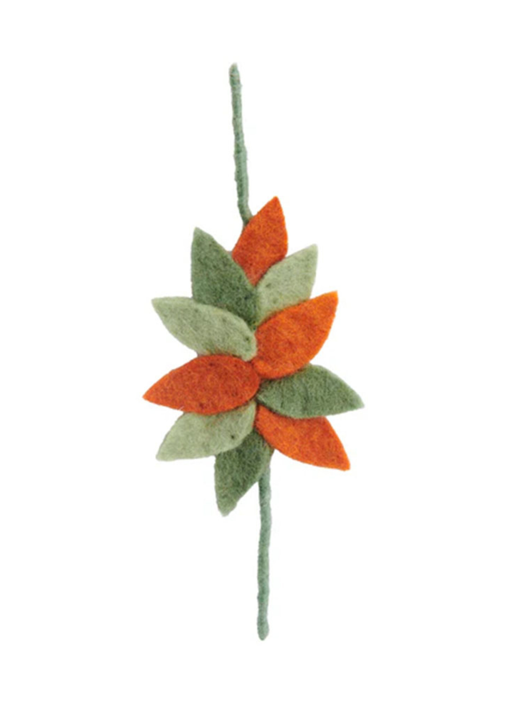 Global Goods Partners Felt Leaf Gift Wrap Topper