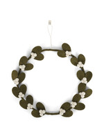 Gry and Sif Felt Wreath - Mistletoe Dark Green