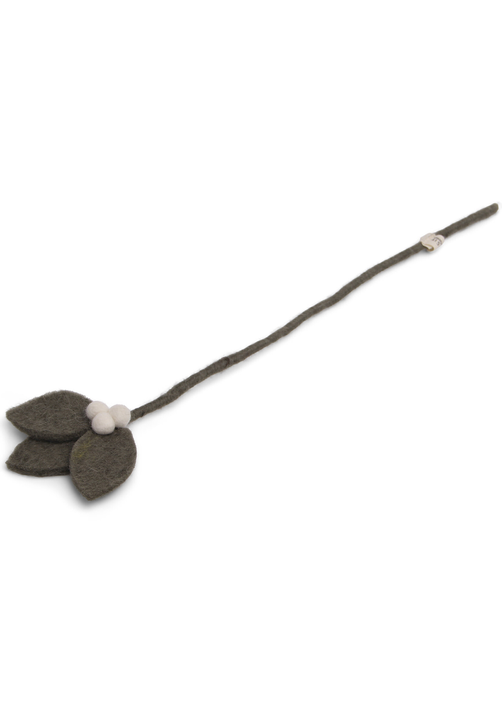 Gry and Sif Felt Branch - Mistletoe with White Berries