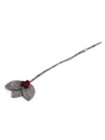 Gry and Sif FINAL SALE - Felt Branch - Grey Leaf with Red Berries