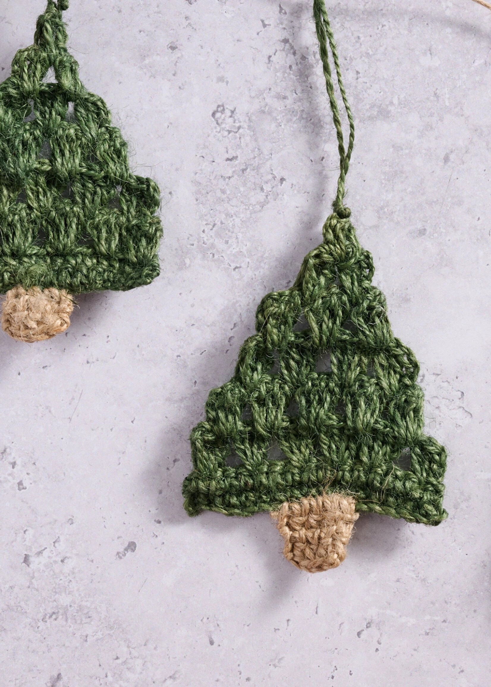 Ten Thousand Villages Crochet Christmas Tree Garland - 53" Long