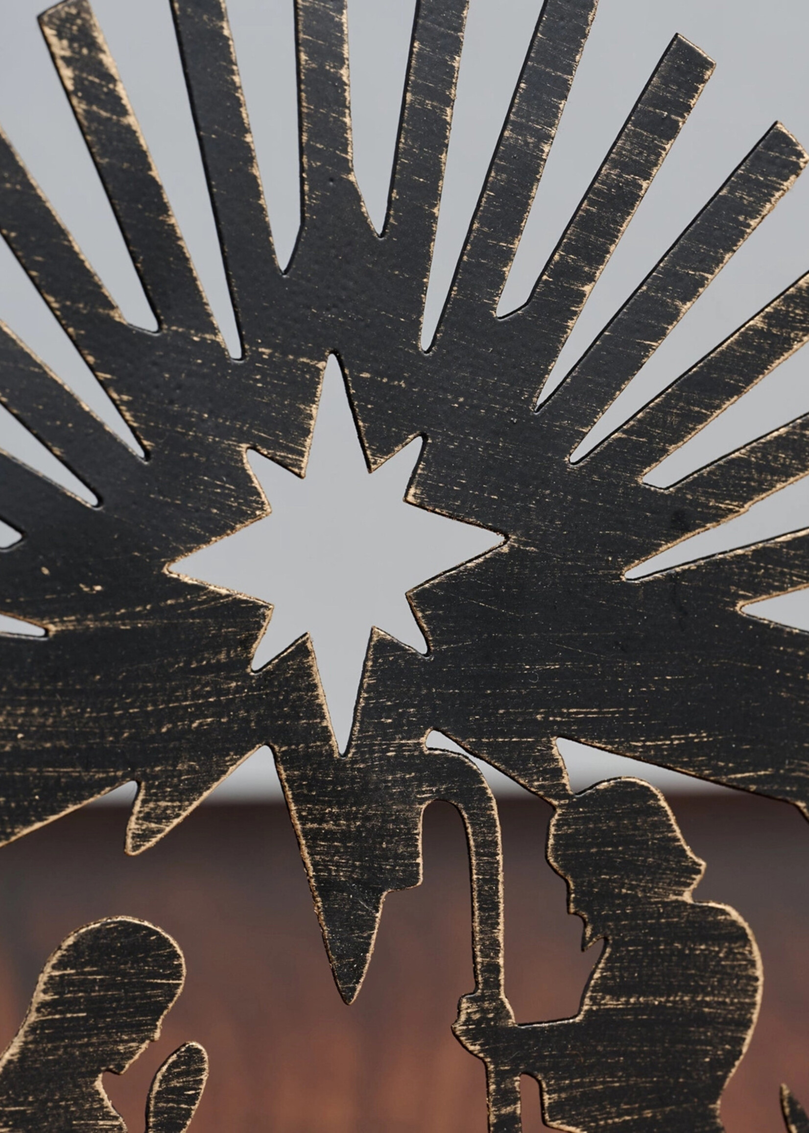 Ten Thousand Villages Iron Candleholder Nativity