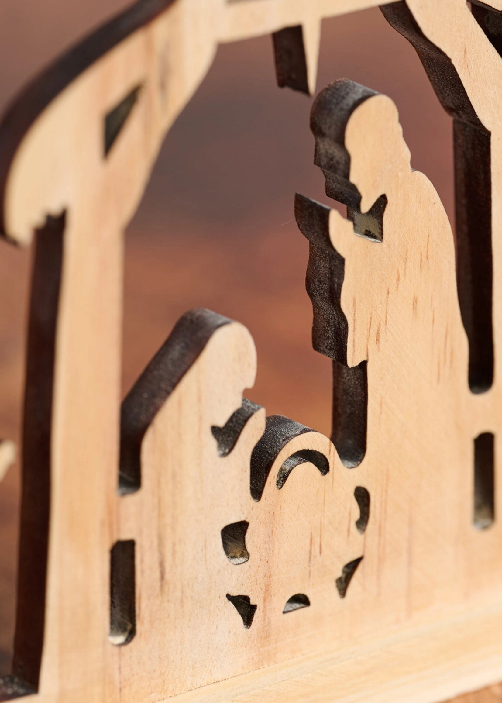 Ten Thousand Villages Pine Wood Cutout Nativity