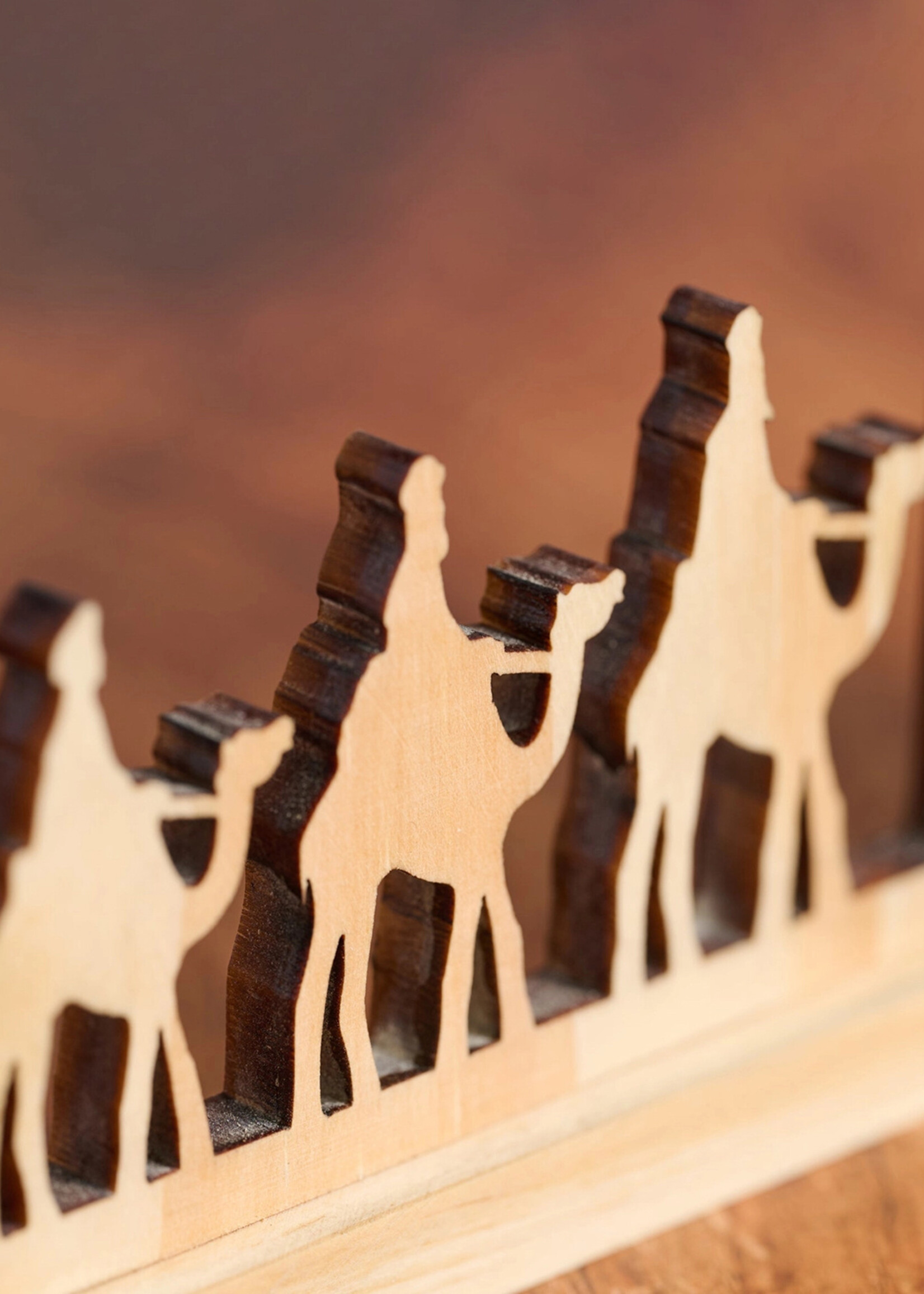 Ten Thousand Villages Pine Wood Cutout Nativity