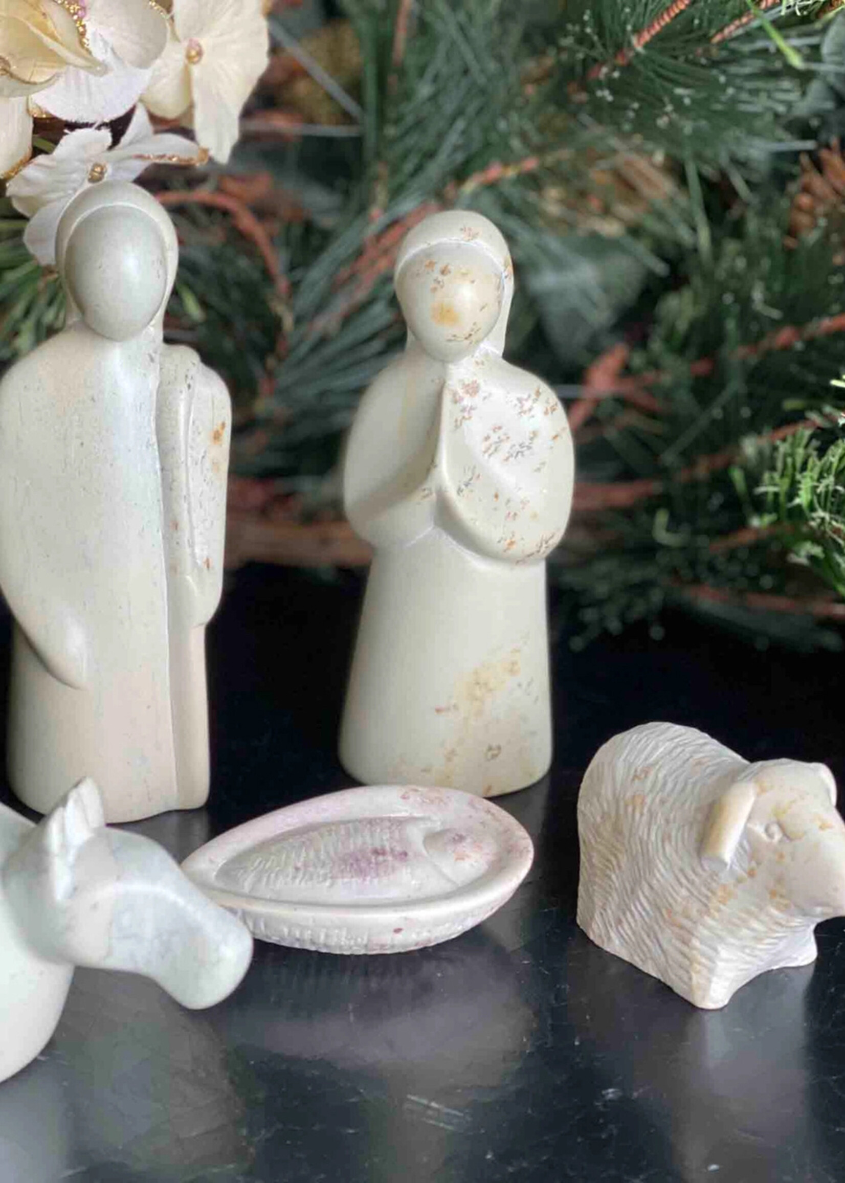 Holy Family Soapstone Nativity - 5 Piece Set