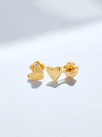 Ethic Goods Tiny Gold Heart Stud Earrings