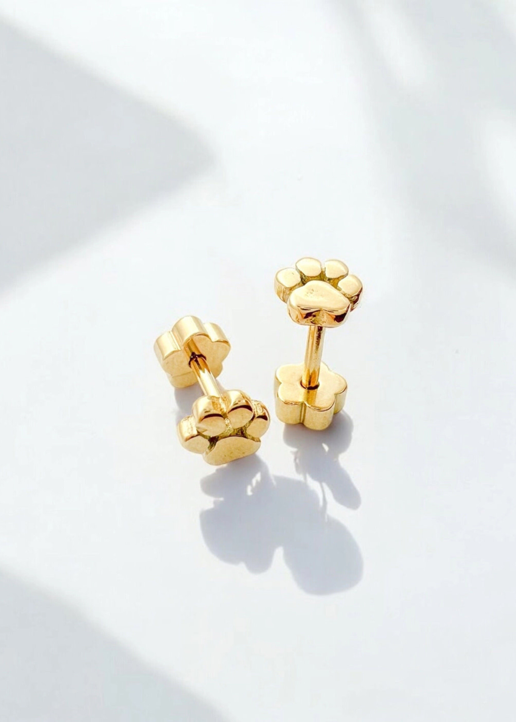 Ethic Goods Tiny Paw Prints Stud Earrings