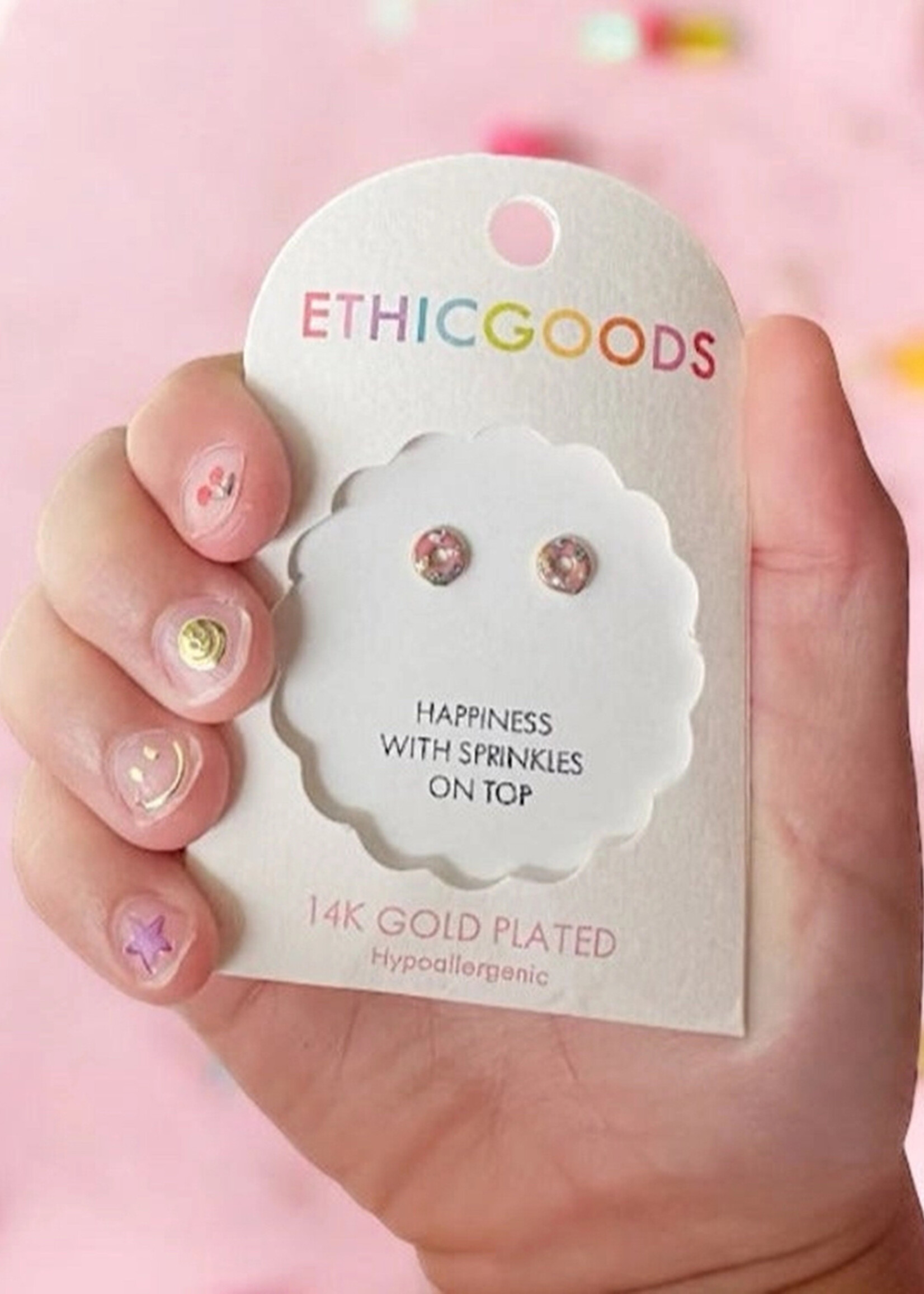 Ethic Goods Tiny Sprinkle Donuts Stud Earrings