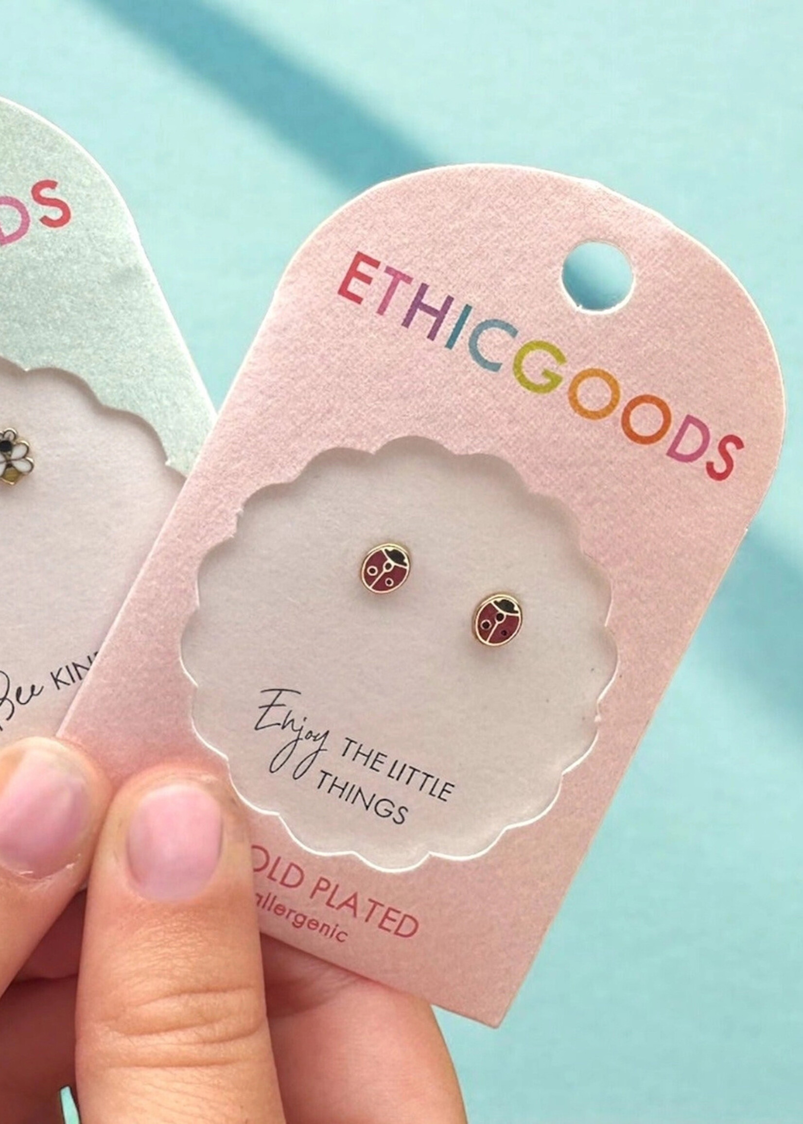 Ethic Goods Tiny Ladybug Stud Earrings