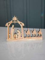 Ten Thousand Villages Pine Wood Cutout Nativity
