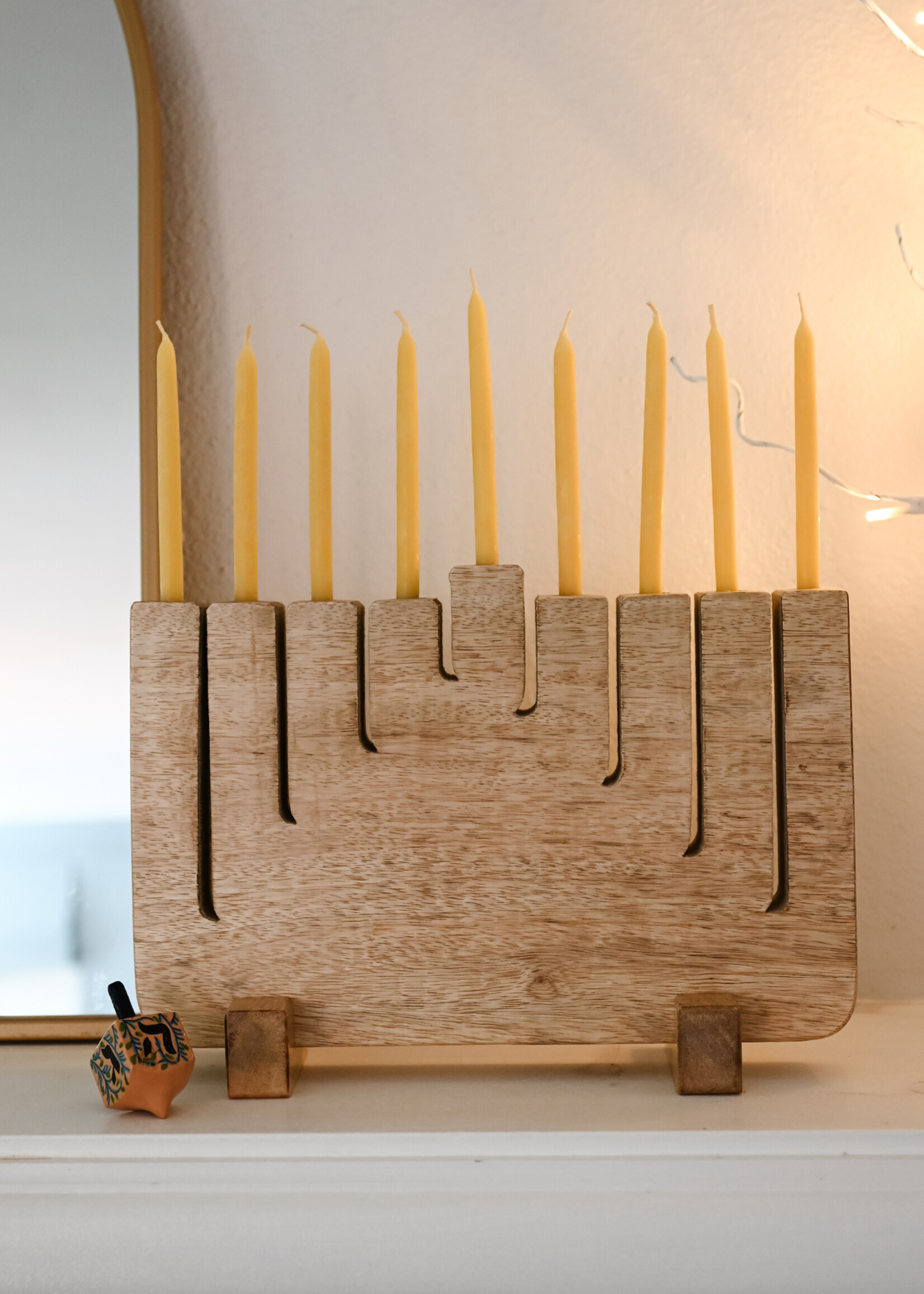 Ten Thousand Villages FINAL SALE - Modern Mango Wood Menorah