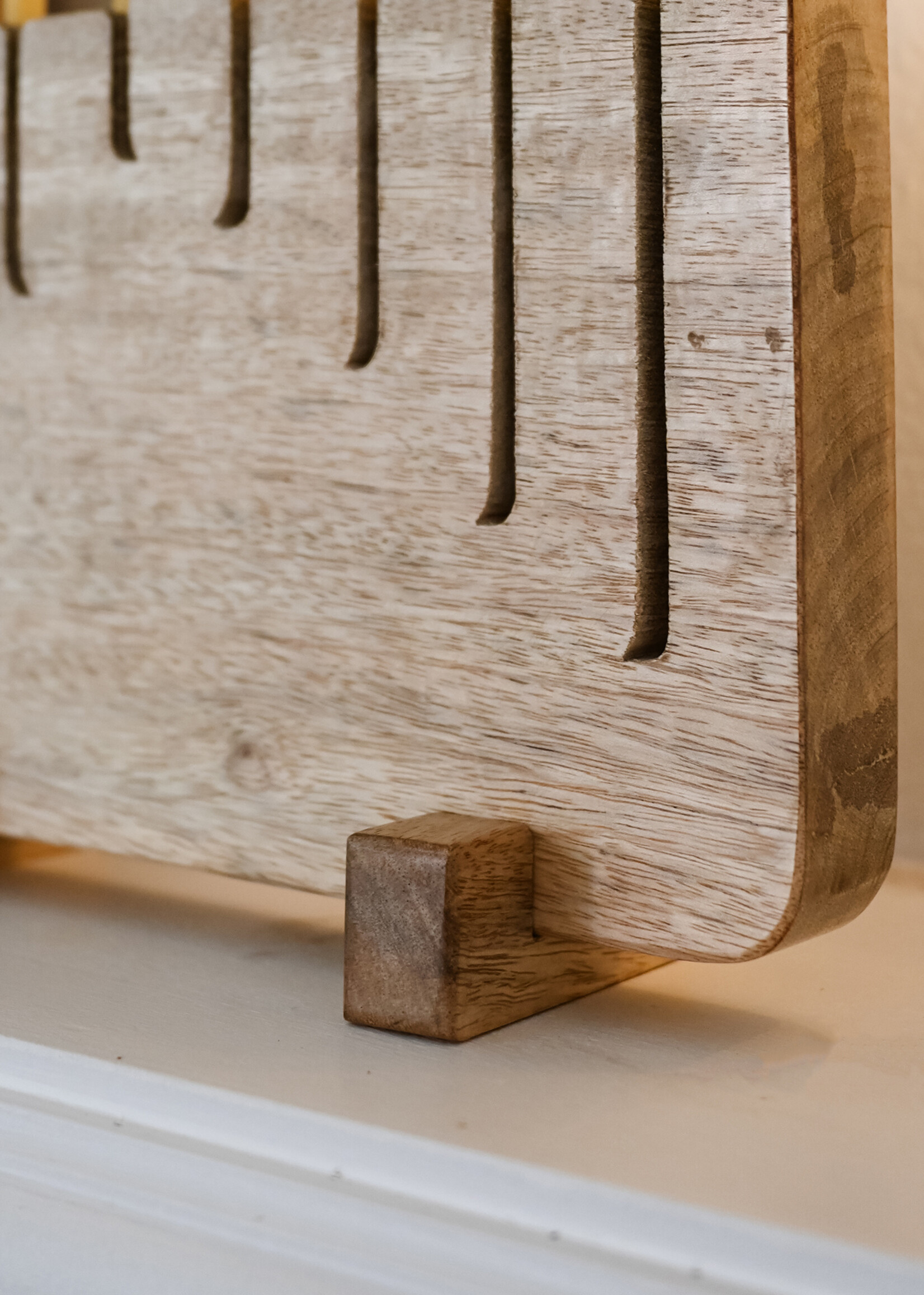 Ten Thousand Villages FINAL SALE - Modern Mango Wood Menorah
