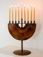 Ten Thousand Villages Engraved Iron Menorah