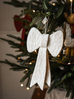Gry and Sif FINAL SALE - Small White Bow Ornament