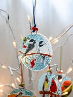 Pampeana Chickadee Glass Ornament