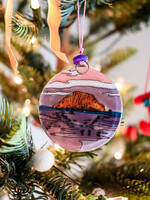 Pampeana Morro Bay Sundown Glass Ornament