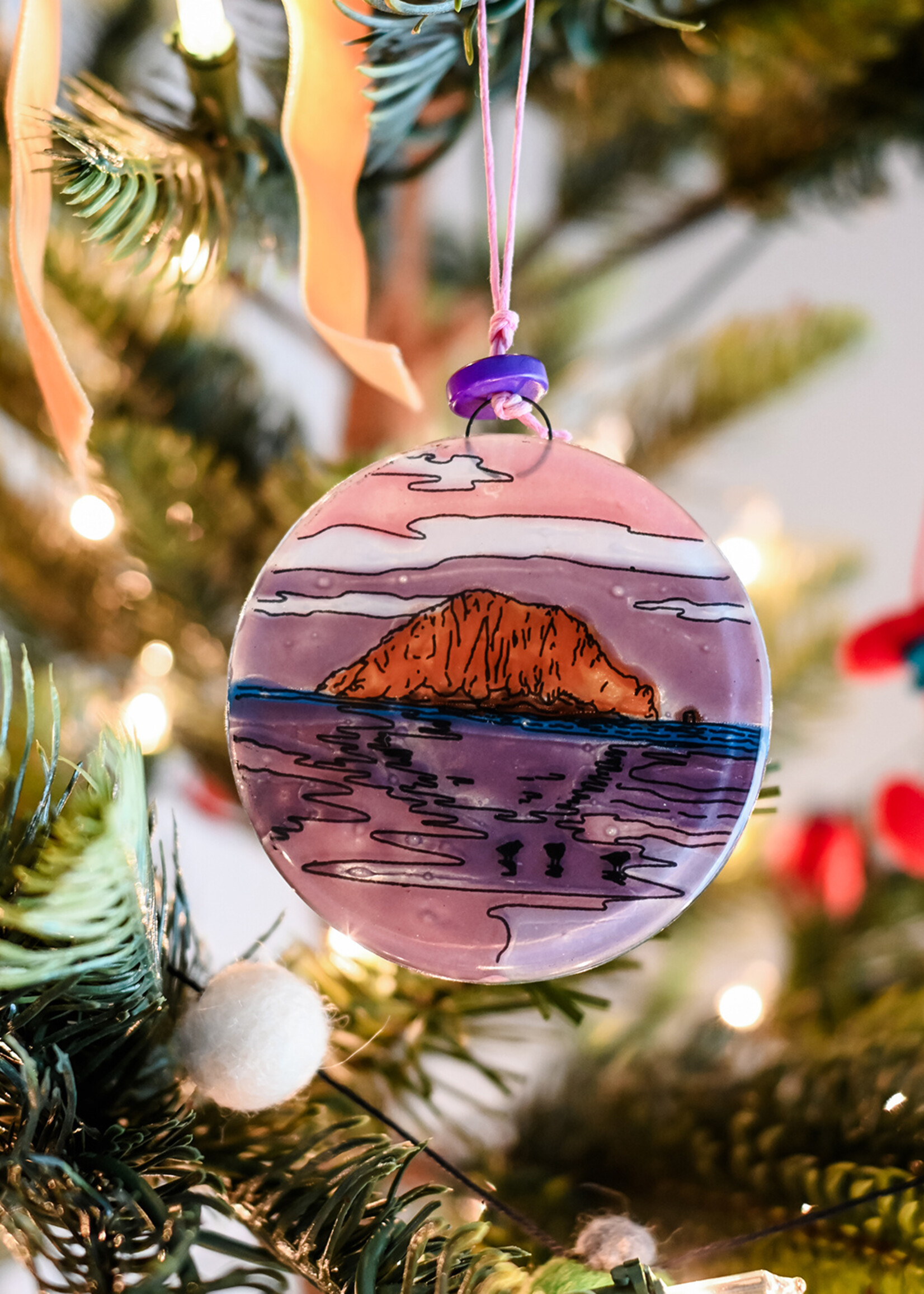 Morro Bay Sundown Glass Ornament from HumanKind Fair Trade