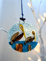 Pampeana Glass Pelican Ornament
