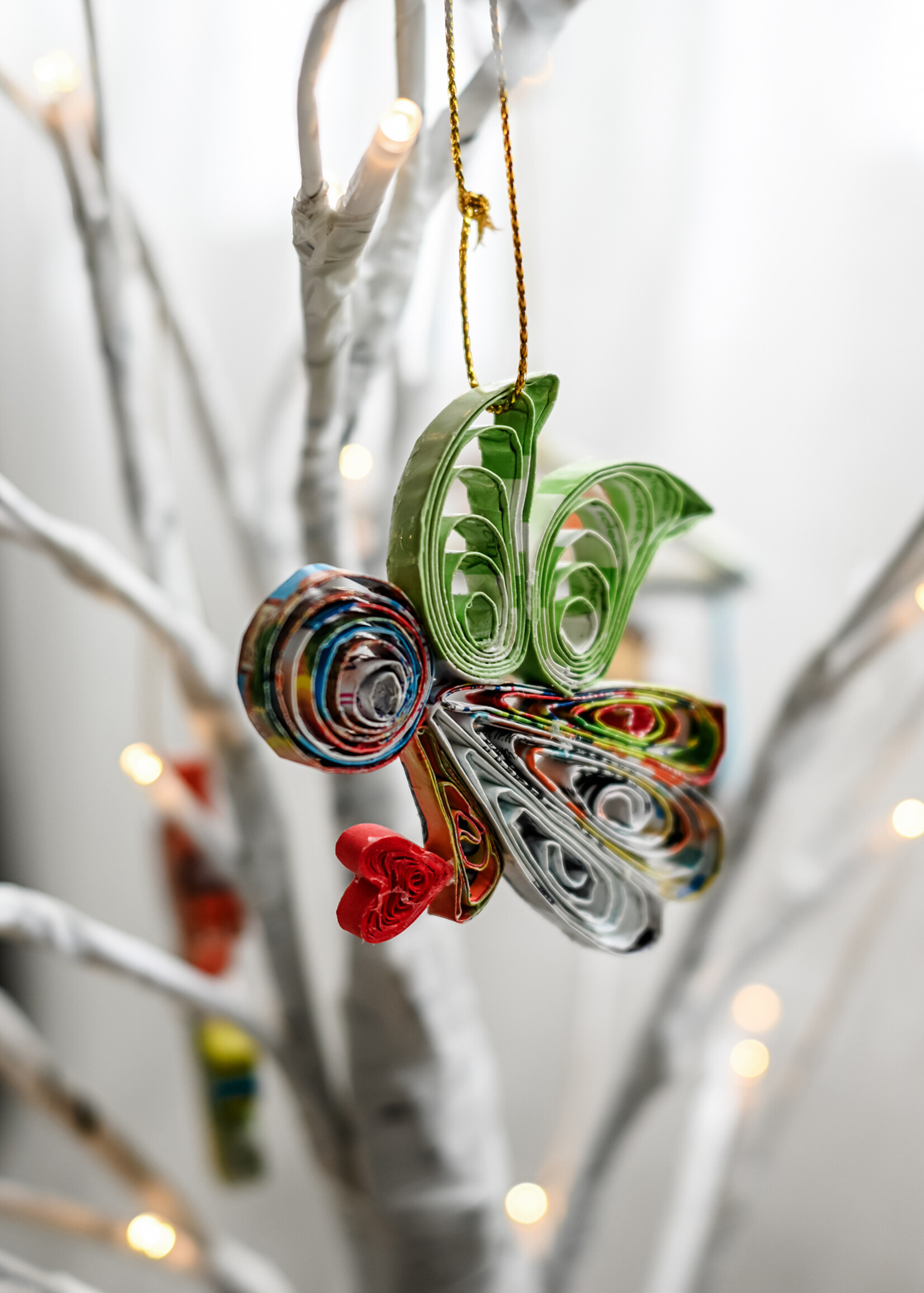 Ten Thousand Villages Quilled Angel Ornament