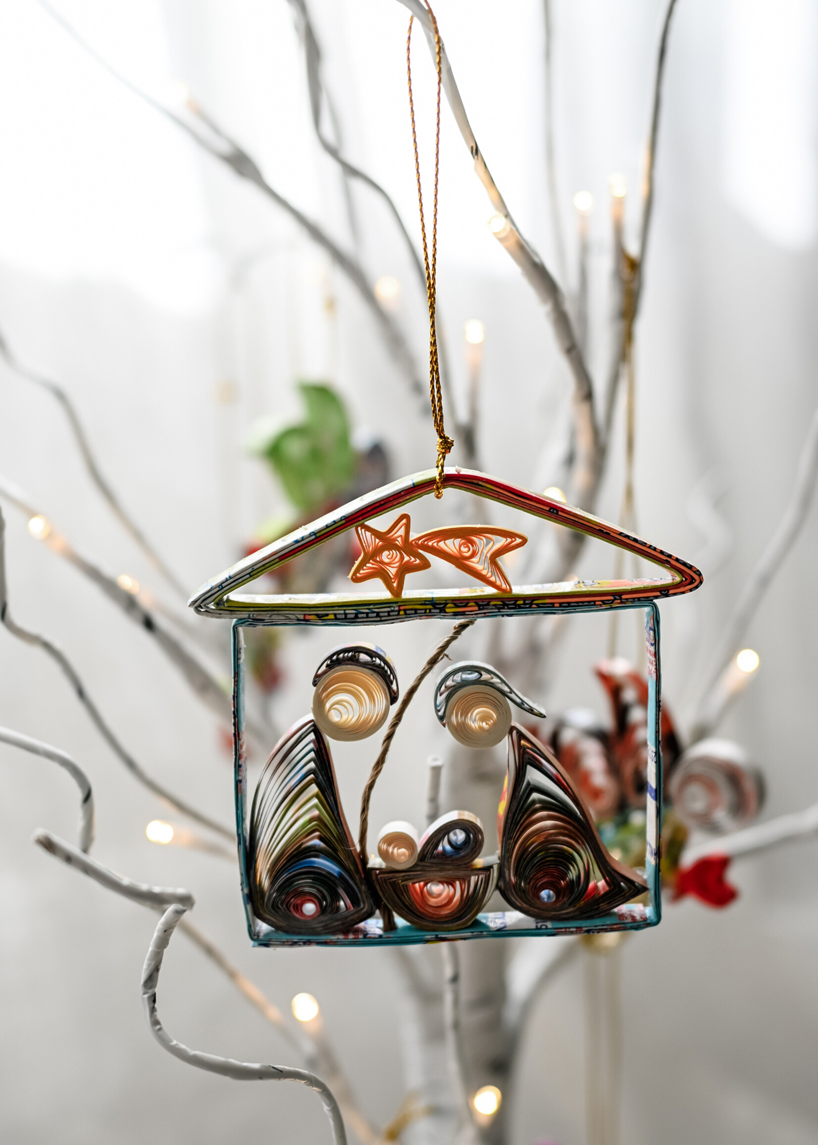 Ten Thousand Villages Quilled Nativity Ornament