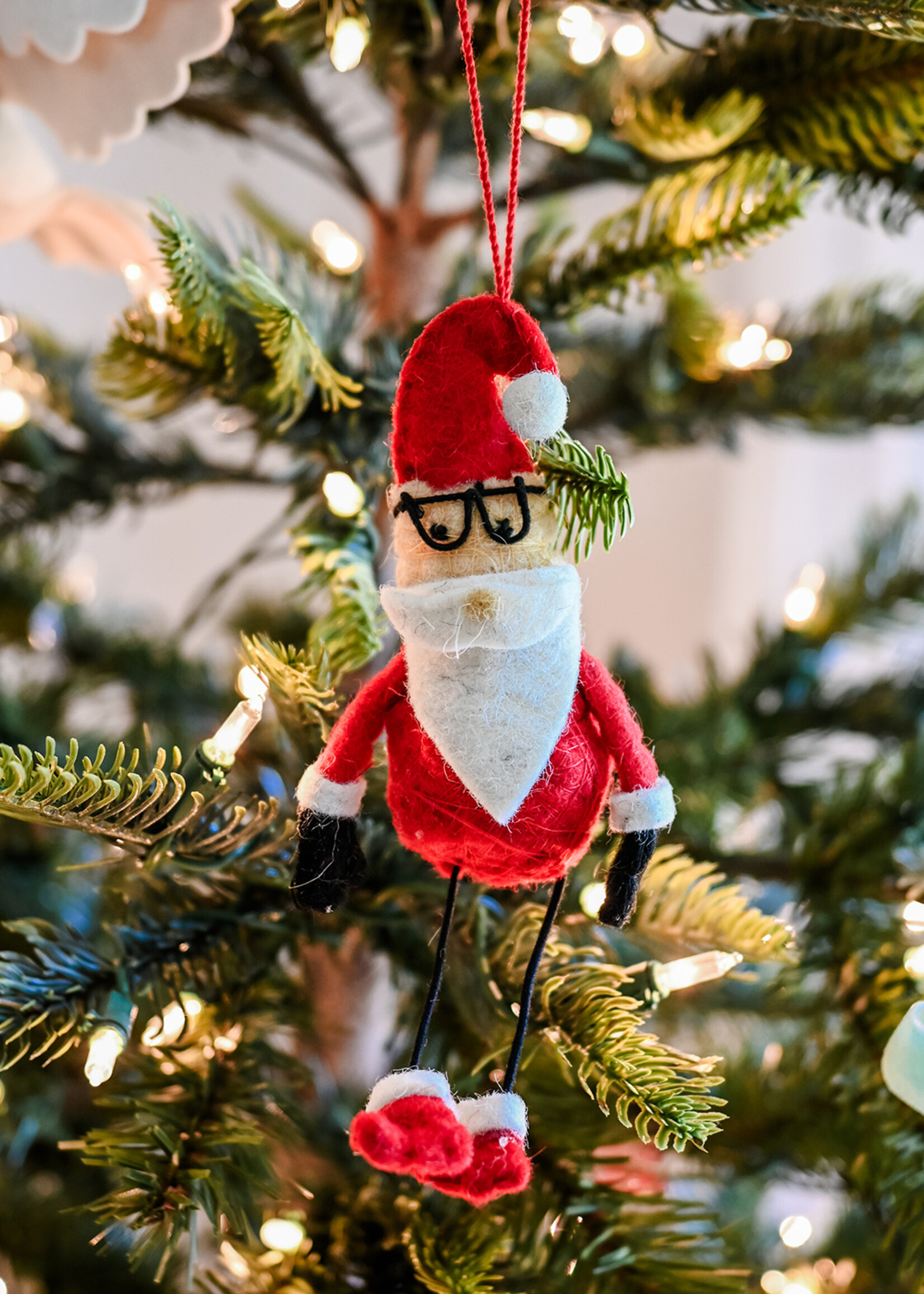 Ten Thousand Villages FINAL SALE - Bendy Santa Ornament