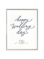 Ink Meets Paper Happy Wedding Day Script Card