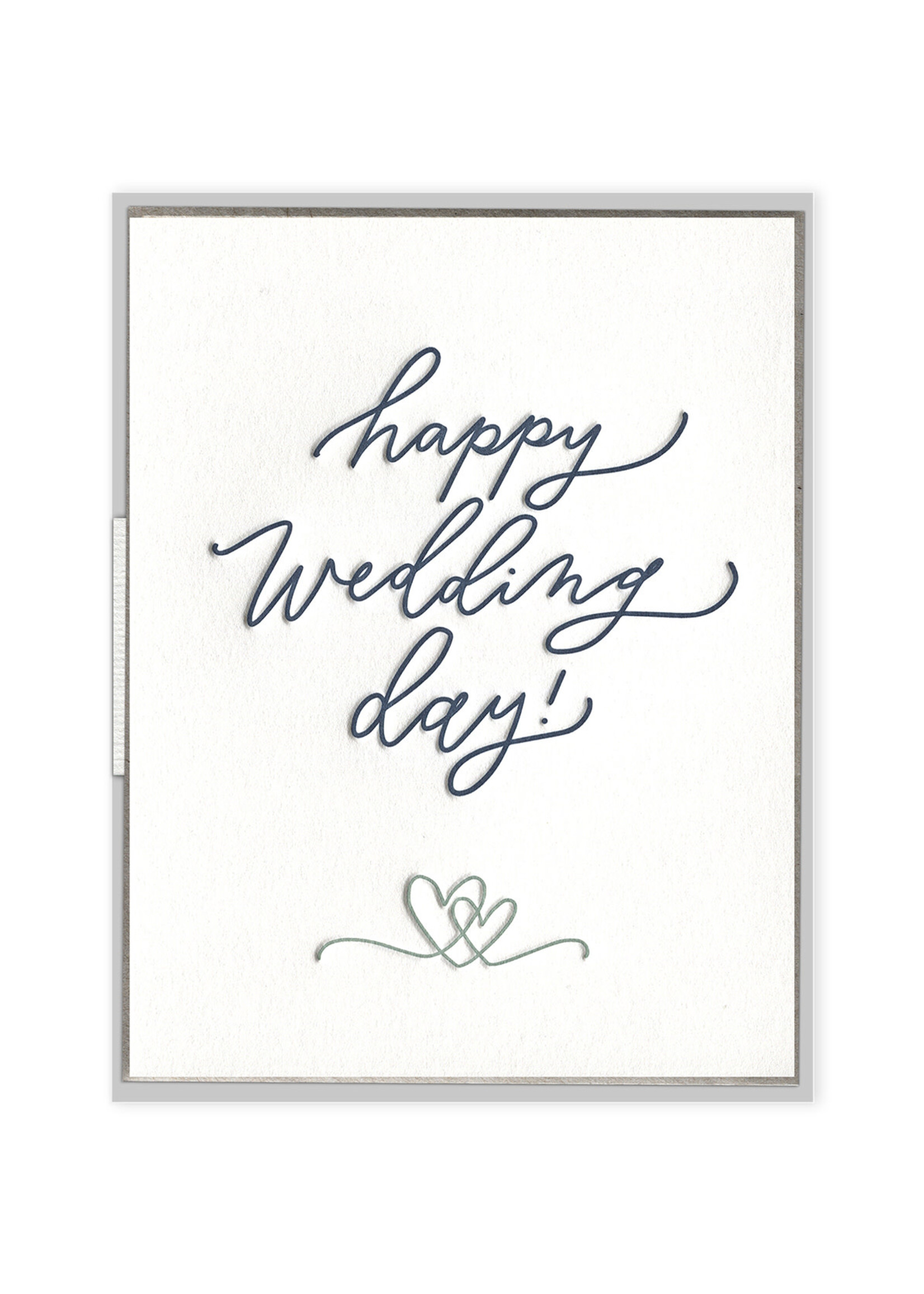 Ink Meets Paper Happy Wedding Day Script Card