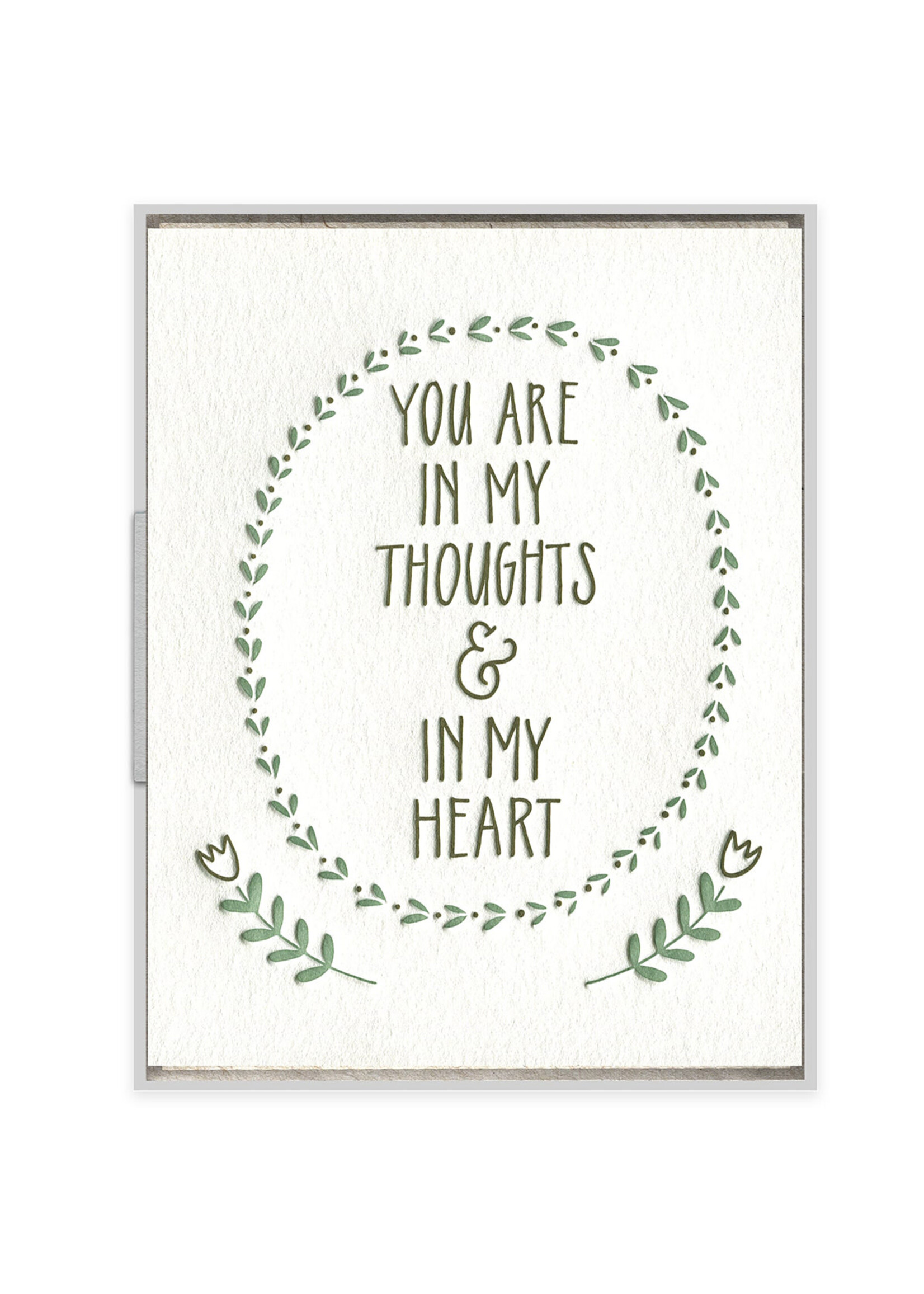Ink Meets Paper In Thoughts & Heart Card